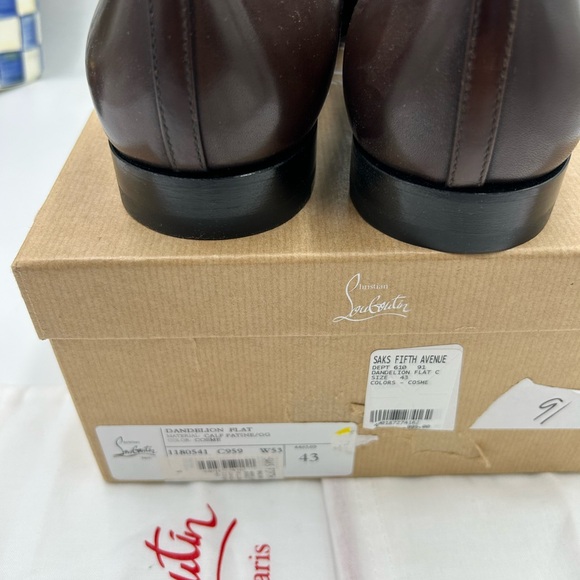 Men's Christian Louboutin dandelion flat loafers size 43 made in Italy - Picture 9 of 12